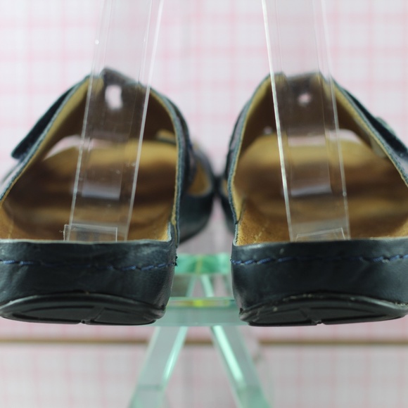 Sanosan Sandals Blue Leather Slides - Picture 11 of 16